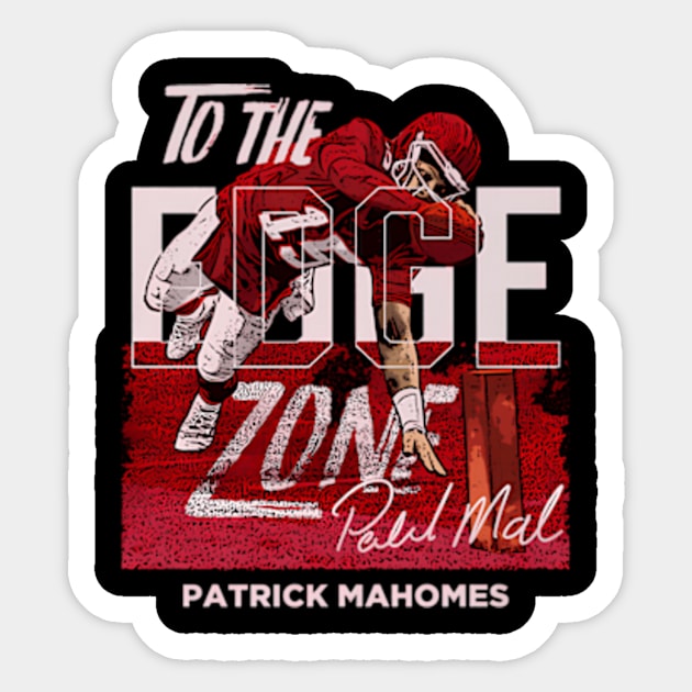 Patrick Mahomes Kansas City Edge Zone Sticker by Sink-Lux